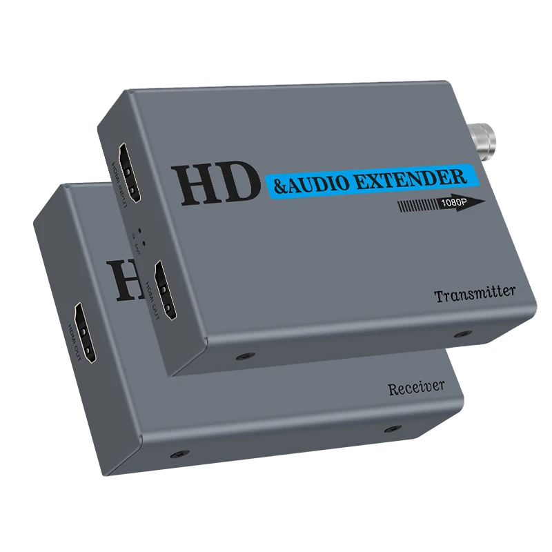 HDMI Extender Über ein Koaxialkabel (RG6/RG7/RG11) 1080p 60Hz HDMI Über Koax Kabel Bis zu 328-1640Ft(100-500m) TX RX