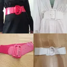 Роскошные поясные ремни для женское платье из искусственной кожи Лакированная кожа Эластичная лента пояс сплошной Черный, красный, белый цвета Широкий Высокое качество пояс