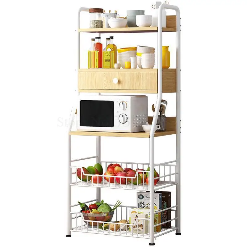 Кухонная стойка для хранения микроволновая печь стеллаж простая миска напольная