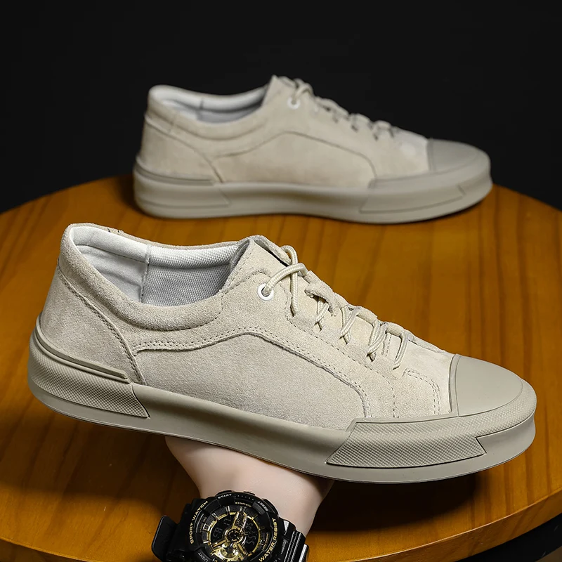 

Men's Skateboard Shoes British Trend Fashion Lace-Up Shoes Outdoor Brand Design Casual Sneakers Simplicity All-Match Men Shoes