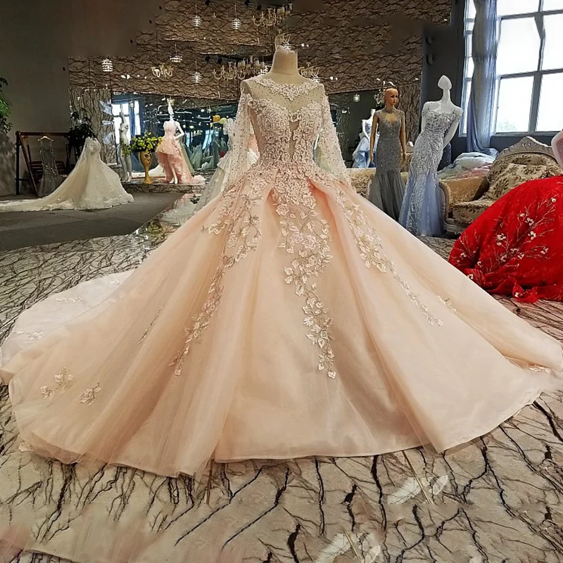LS00322 vestido de festa выпускные платья смотреть сквозь спину аппликации полный рукав лук