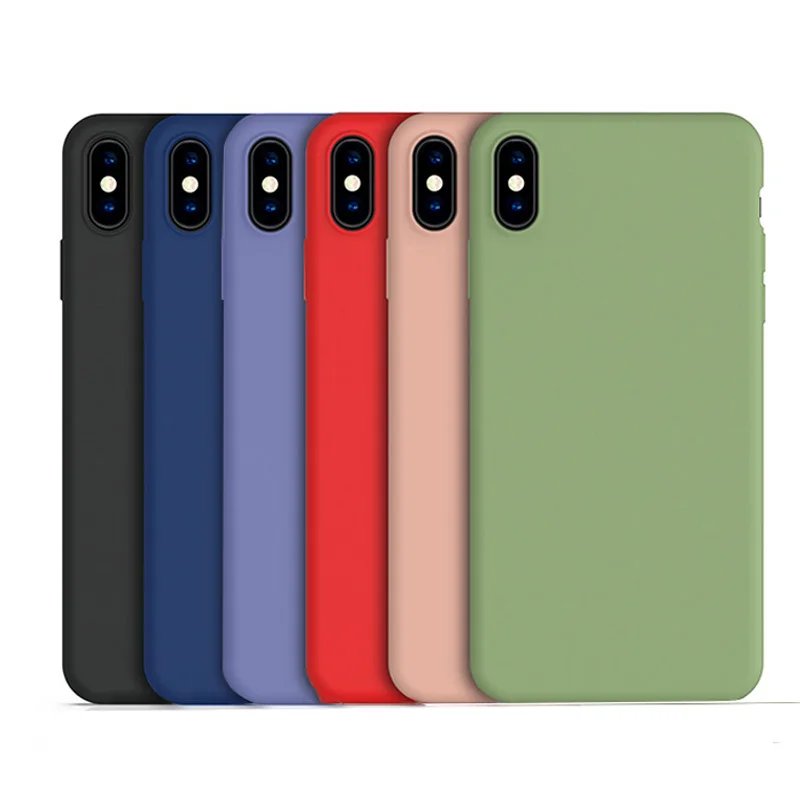 

Original Liquid Silicone Luxury Case For Apple iPhone 11 Pro Max 7 8 6 6S Plus XR X XS MAX 5 5S SE Back Cover Shockproof Case