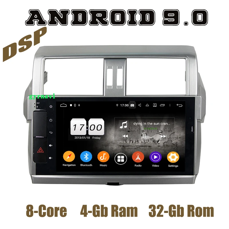 Android 9 0 Автомобильный GPS радио плеер для toyota Prado 150 2014 2015 2016 с восьмиядерным DSP wifi usb 4