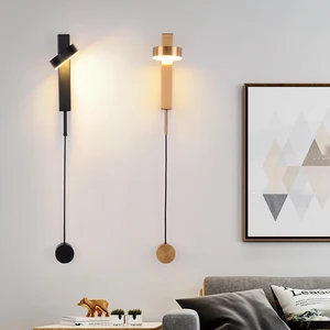 Nordic Design Led Wall Lamps Mirror Wall-mounted Bathroom Bedside Decorations Living Room Minimalist Indoor Lighting Fixtures