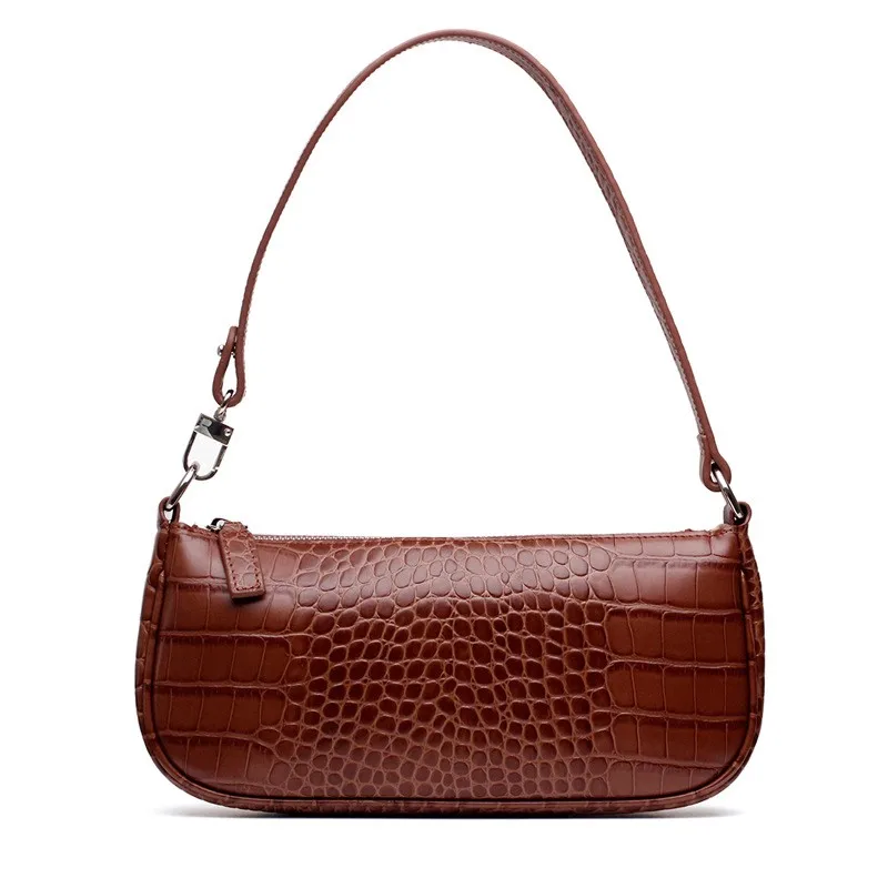 

Elegant Ladies Designer High Quailty Leather Shoulder Bag Long Totes Bag Retro Party Packing Handbag Vintage Fashion Women Bags