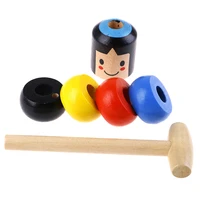 1set immortal daruma unbreakable wooden man magic toy close up stage magic props comedy mentalism fun toy accessory