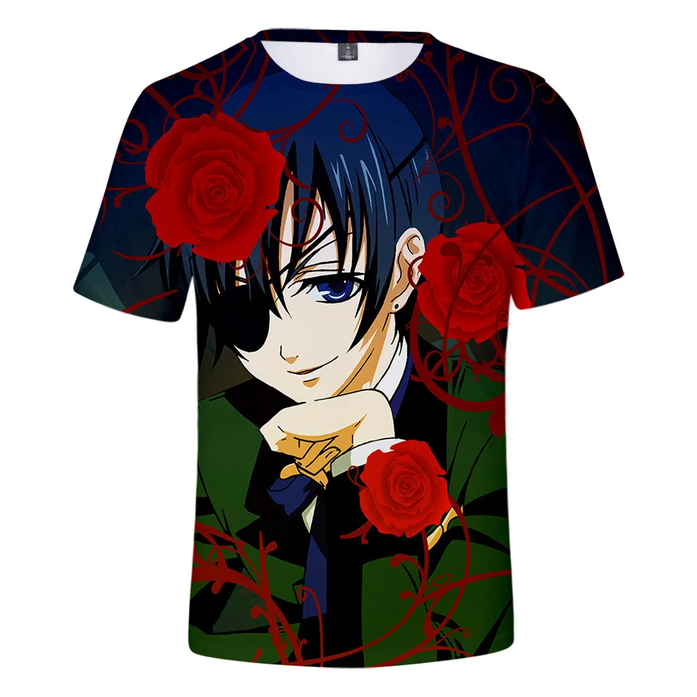 

Anime Black Butler 3d Printed Unisex T-shirt Summer Fashion Casual Hip-hop Short Sleeve Round Neck Harajuku Oversize Tops