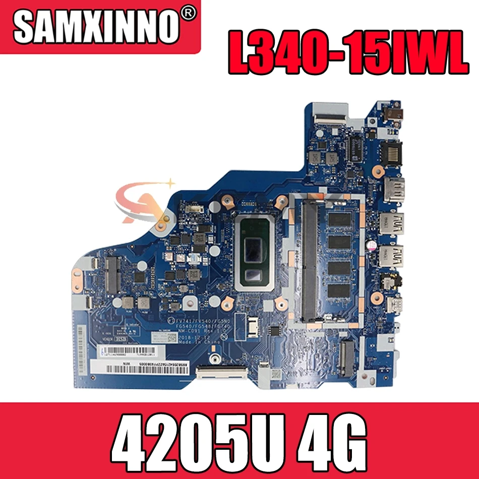 

Материнская плата для ноутбука Lenovo IdeaPad L340-15IWL L340-17IWL Материнская плата ноутбука NM-C091 материнская плата с процессором 4205U RAM 4G 100% тесты работы
