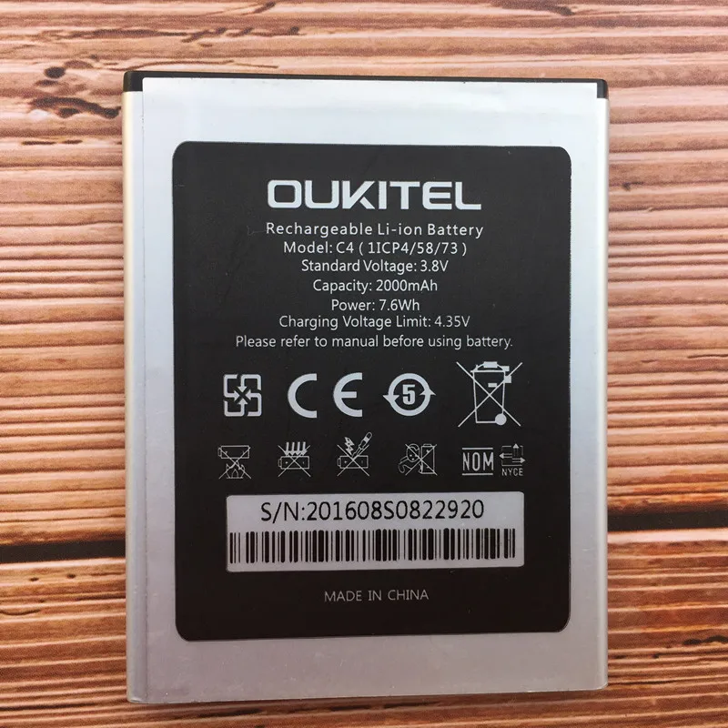 Original For Oukitel K4000 Pro 4600mAh Battery MTK6735P Quad Core 5.0&quot C4 2000mAh OUKITEL C8 3000mAh Batteries | Мобильные