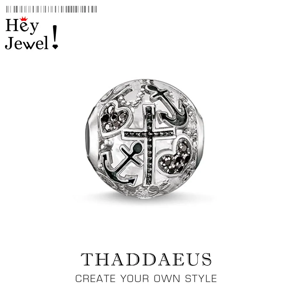 Бусины Вера Любовь Надежда серебряные циркониевые бусины подходят для браслета