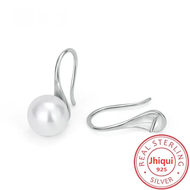 

100% 925 Sterling Silver Earrings Hook for DIY Pearl Earrings Making Earring Accessories Jewelry Findings & Components
