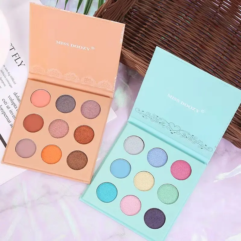 Тени для макияжа 9 цветов матовые тени век натуральные прессованные пудры