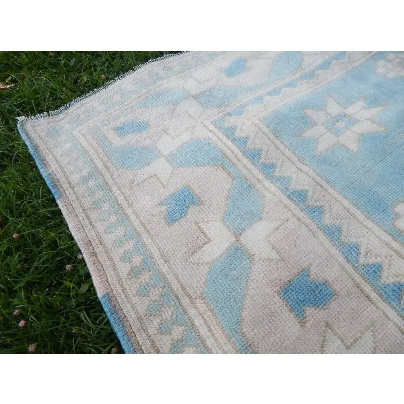 Винтажный Восточный турецкий нейтральный цвет Oushak ковер геометрические большие