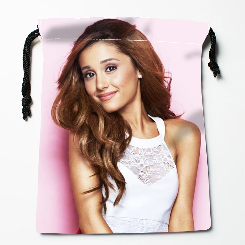 23 Новое поступление Ariana Grande Сумки на шнурке на заказ для хранения с принтом, сумки для хранения, размеры 18X22 см, сумки для одежды - Цвет: 23