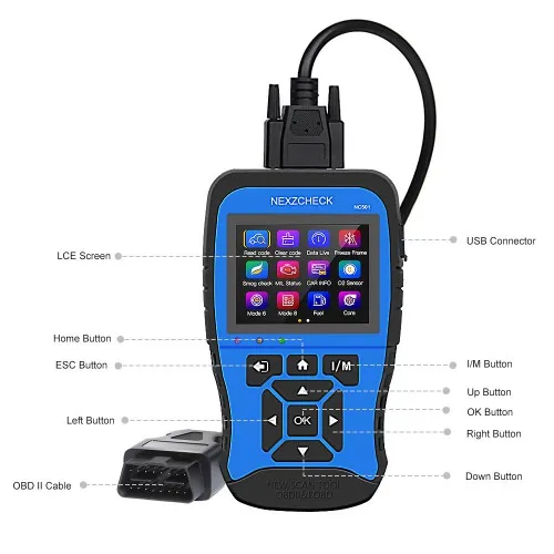 Humзор NexzCheck NC501 OBD2 & EOBD сканер для универсальных автомобилей|Диагностические