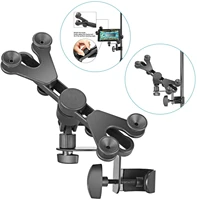 neewer 6 11 inches adjustable music mic microphone stand tablet mount with 360 degree swivel holder for apple ipad pro air mini