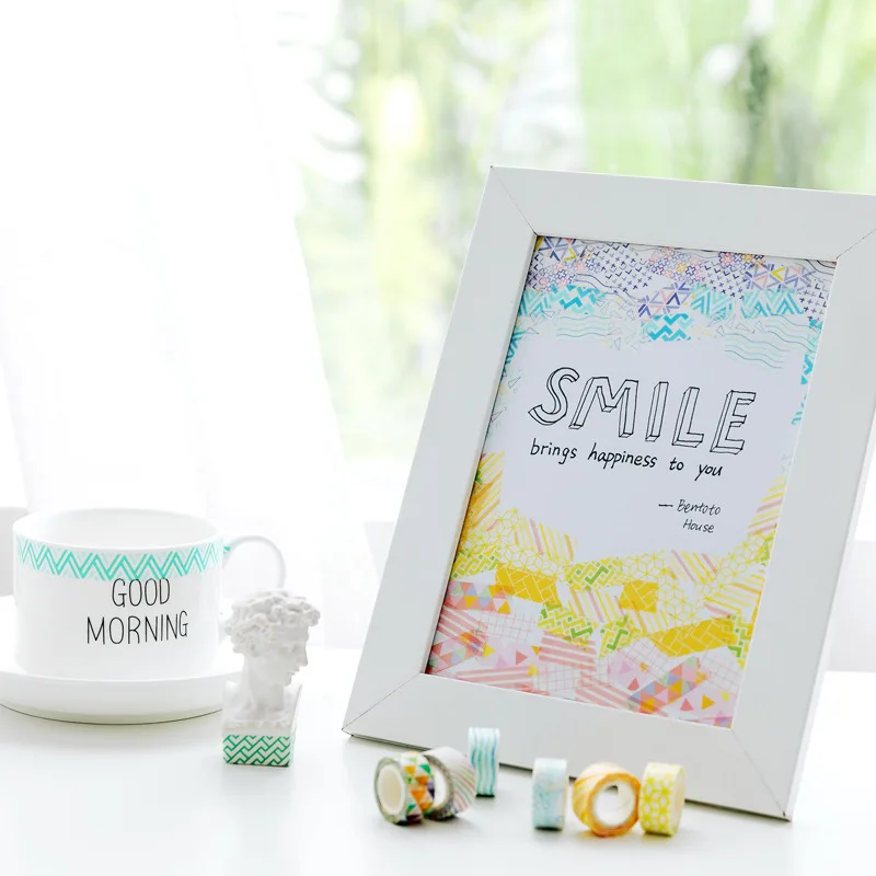 4 шт. супер мини Цвет Бумага васи лента 10 мм Пышное Плиссированное мозаики для