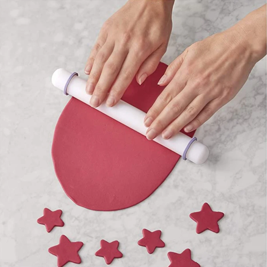 

Multifunctional Non-stick Rolling Pin Easy Clean Plastic Making Fondant Roller Decorating Gift High Quality Kitchen Tools