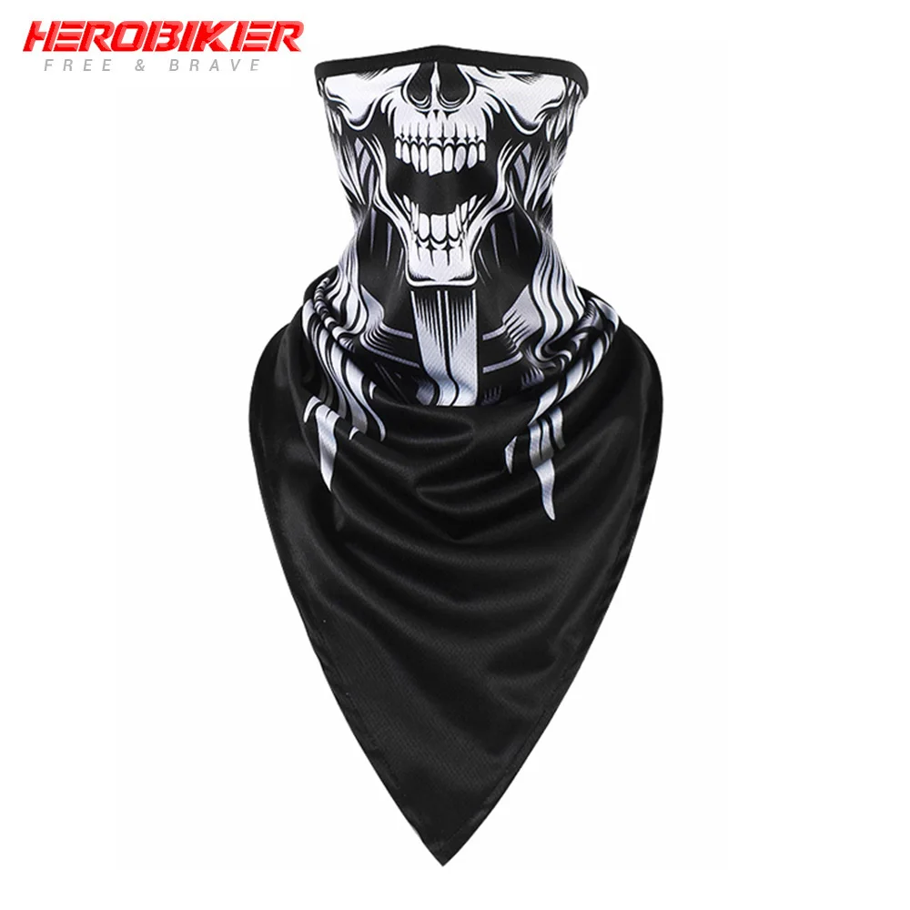 color21 HEROBIKER, новинка, Балаклава, мотоциклетная, мото, защита для лица, дышащая маска, мотоциклетная, многофункциональная, мото, полумаска, Быстросохнущий двигатель - Цвет: color21