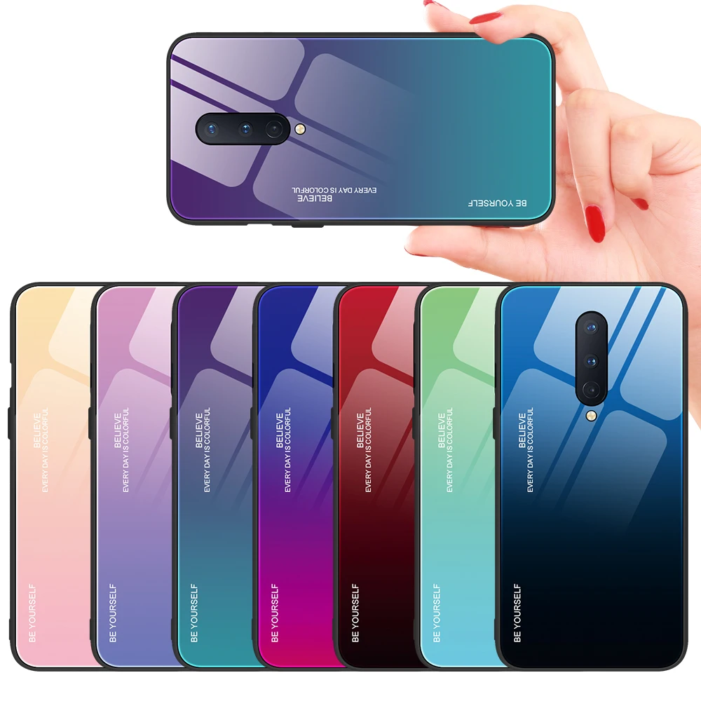 

Tempered Glass Case For Oneplus 8 Pro 8T Cases Luxury Color Glass Shell For Oneplus8 Oneplus 8pro Oneplus8T Cover Coque