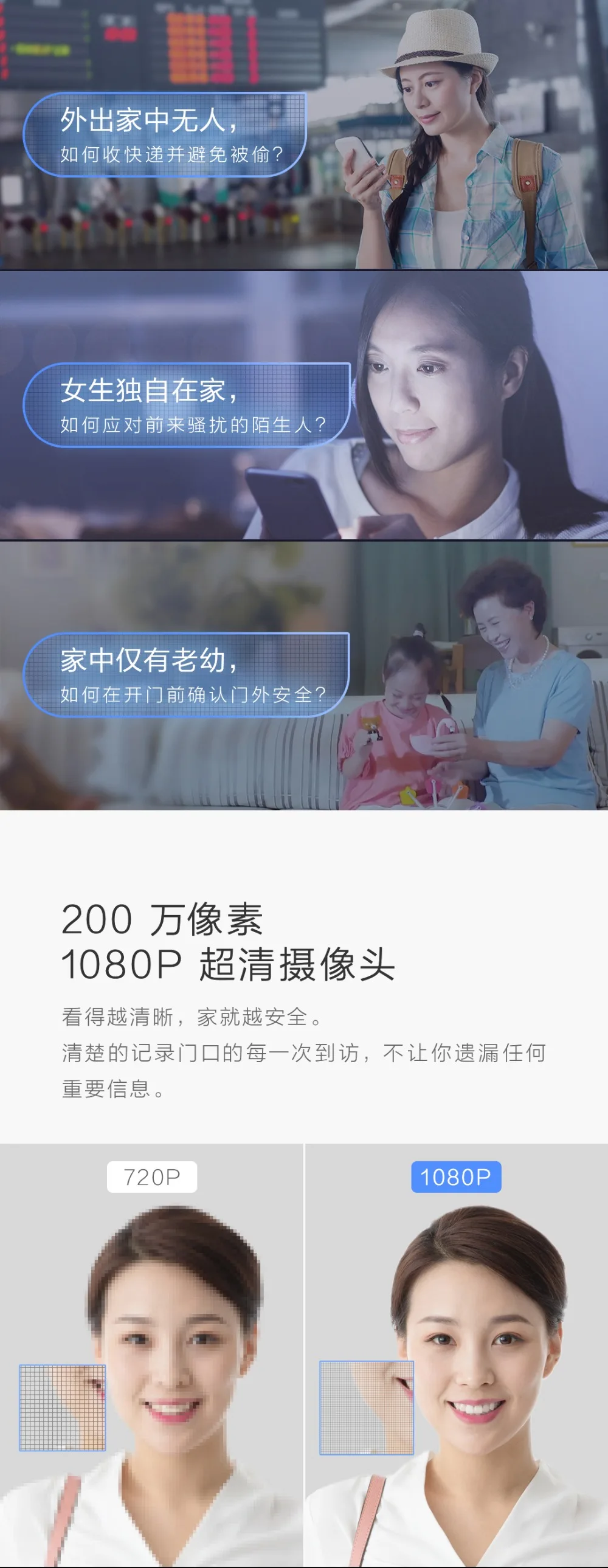 Xiaomi Mijia Youpin Xiaomo Интеллектуальный видео дверной звонок 1080P ультра чистый AI распознавание лица дистанционный Видеозвонок домашний