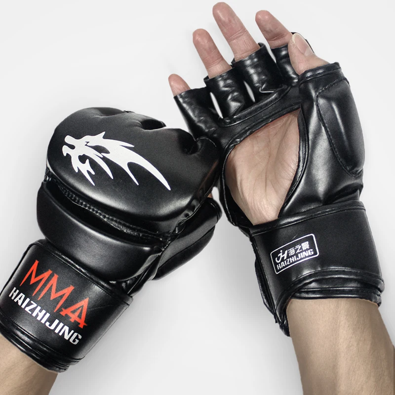 

Half Finger Boxing Gloves Professional Fighting Sanda Adults Muay Thai Boxing Gloves Training muay thai Sporting Goods DG50QJ