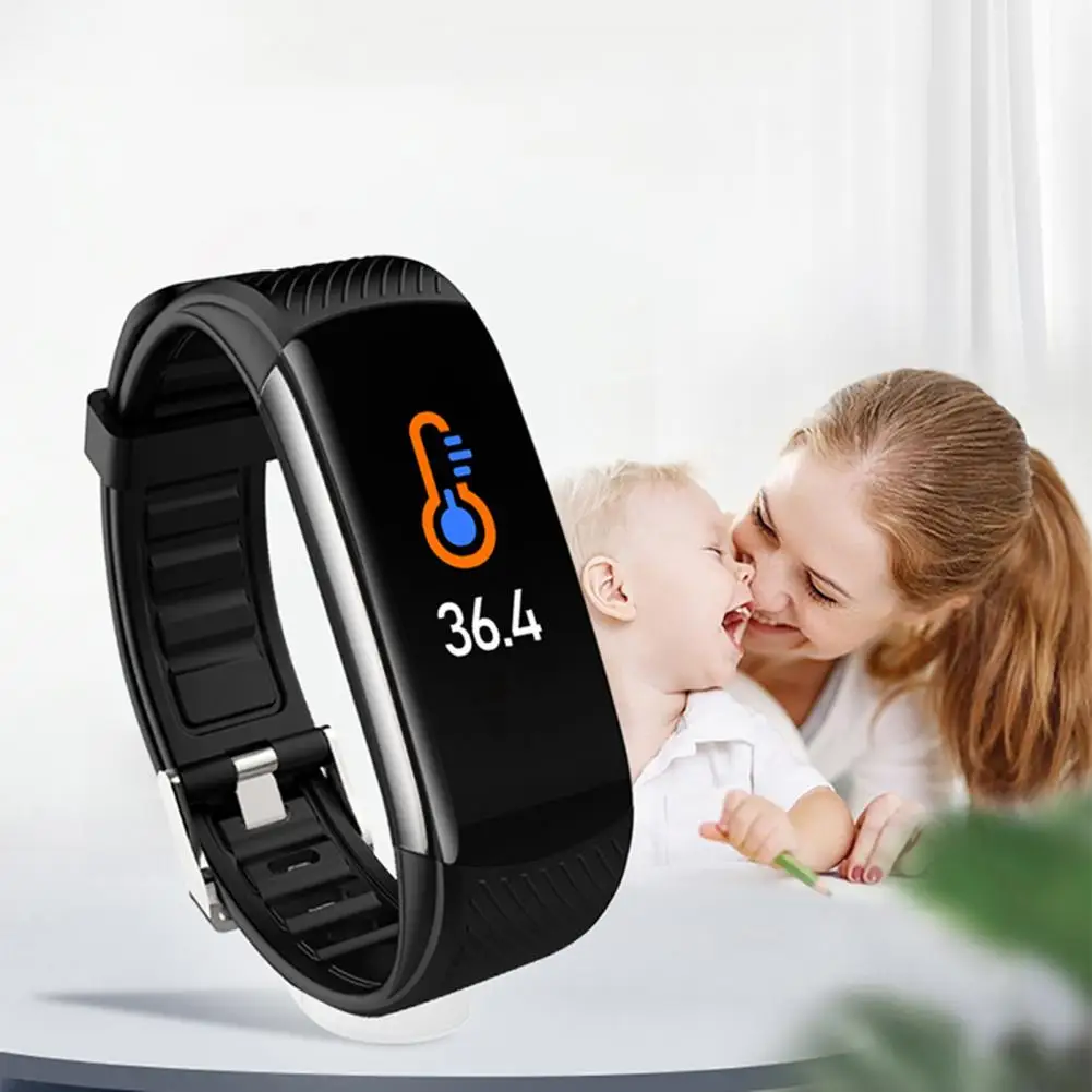 c6t smart watch heart rate blood pressure sleep monitor step counter sport watch for gifts intelligent wearable device free global shipping
