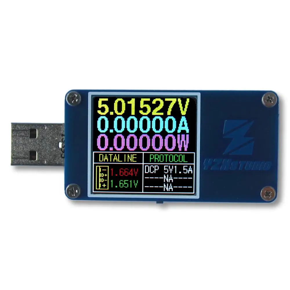

ZY1276 синий Настольный ZY1270 цветной стол USB PD TC тестер емкости напряжения и тока