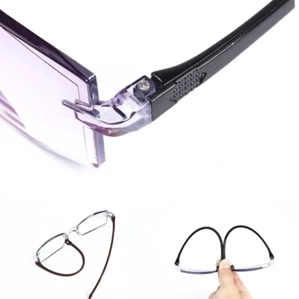 

Anti Blue Light Blocking Rimless Reading Glasses Women Glasses Diopters Presbyopic Men Square Frameless G0Z7