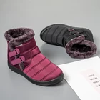 Классические зимние женские сапоги для снежной погоды, водонепроницаемые женские брендовые сапоги, дизайнерские водонепроницаемые теплые плюшевые сапоги, сапоги до середины икры