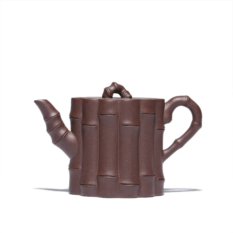 

Yixing purple clay teapot a bundle of bamboo rain sand tea set