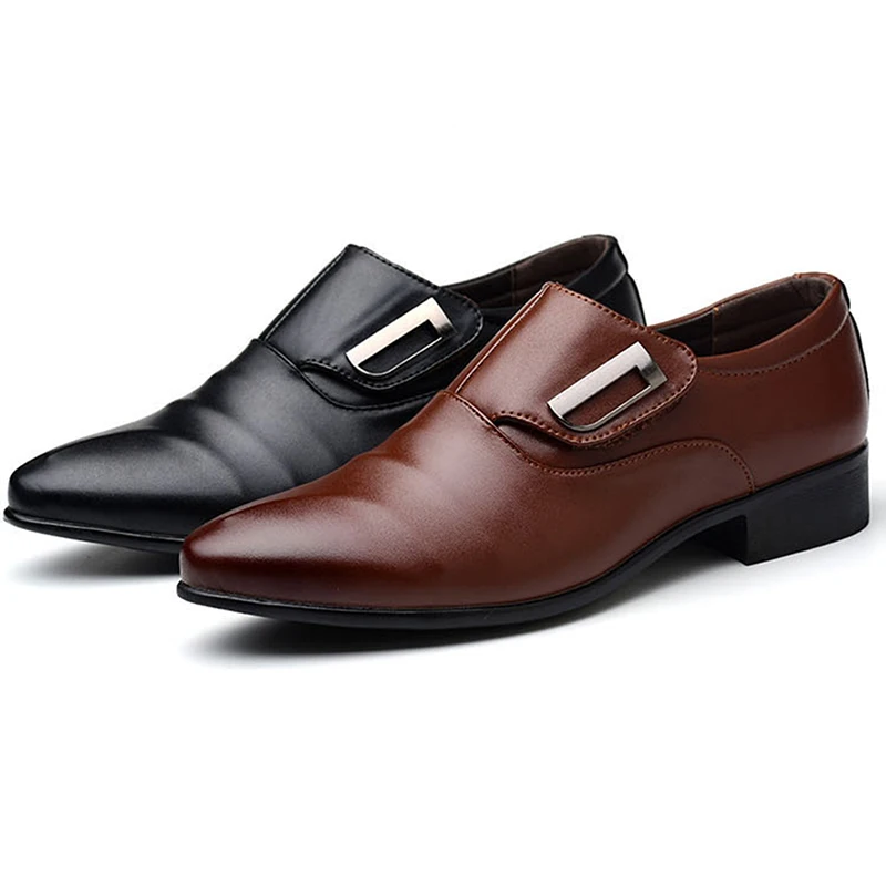 

Classic Business Men's Dress Shoes Fashion Elegant Formal Shoes Men Slip On Office Basic Shoes For Men Black