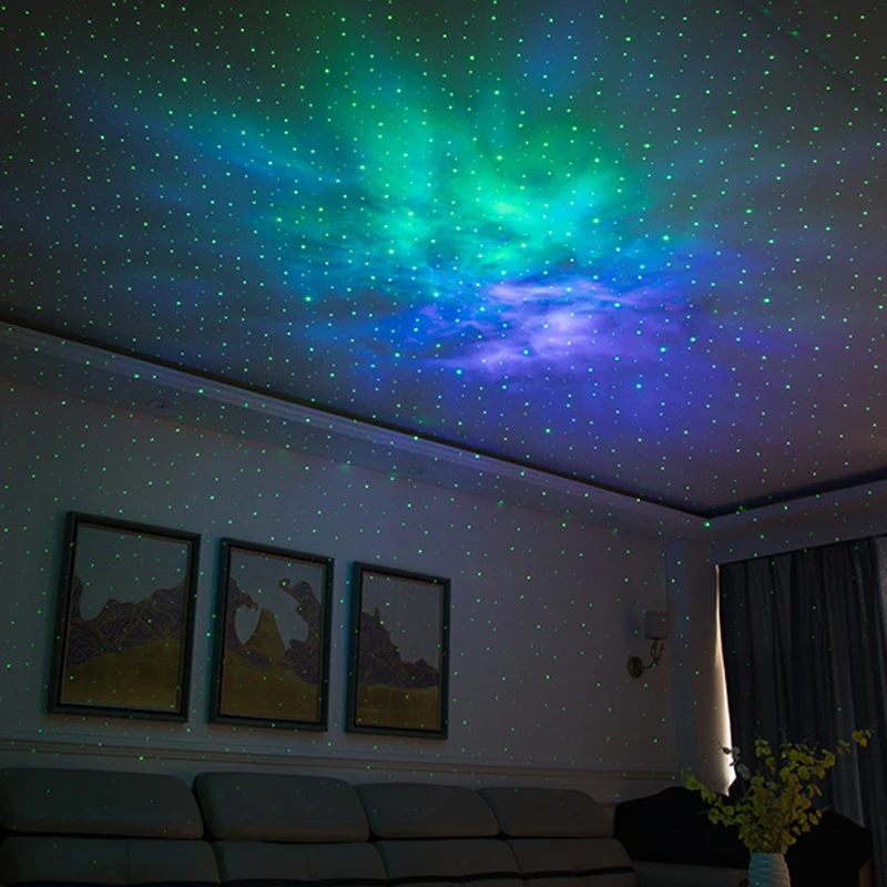 

LED Galaxy Starry Laser Projector Smart Home 3D Ocean Star Sky Projector Smart Life APP Work With Alexa And Google Home