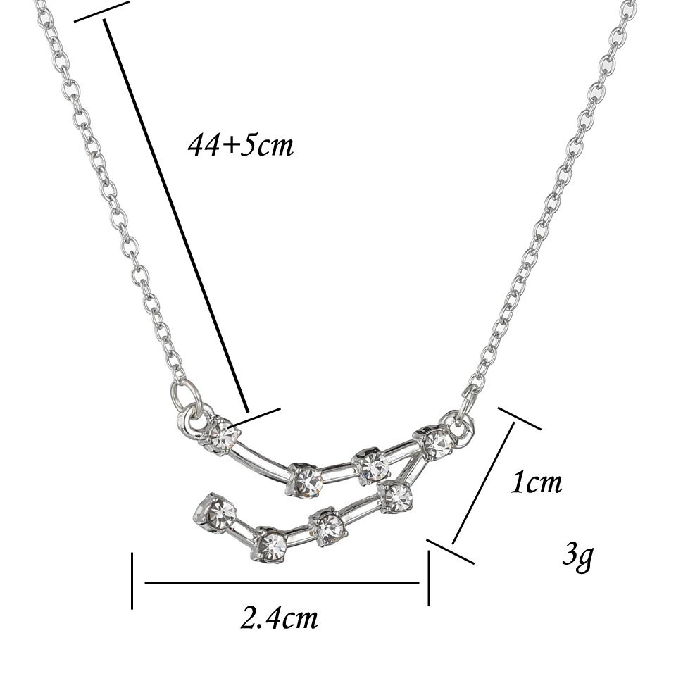 12 Созвездие подвеска ожерелье звезды Знаки зодиака Овен Pisces чокер для женщин AAA