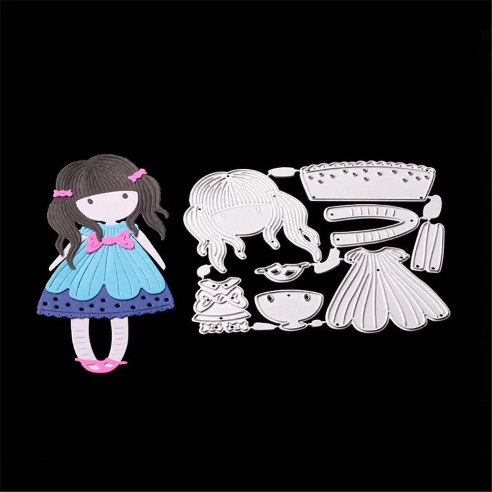 16 видов цветок девушка высечки МЕТАЛЛИЧЕСКАЯ ВОЛНА для скрапбукинга Дерево