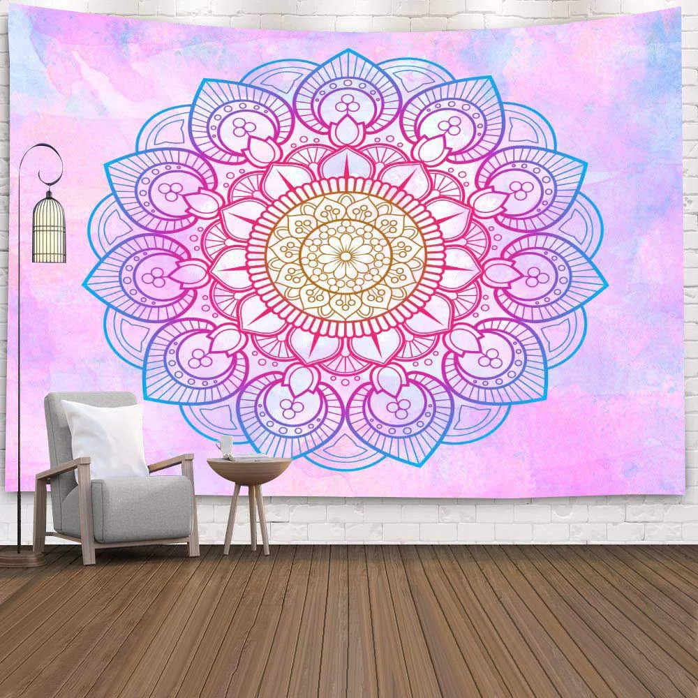 Скандинавские INS Ombre Galaxy Space 3D Psychedelic Гобелен Мандала настенный элегантный