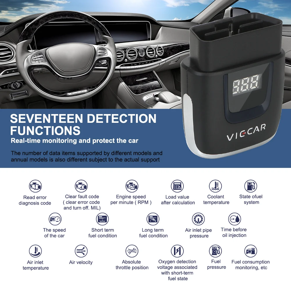 

LEEPEE For Android/IOS ELM 327 USB Scanner Type-C Bluetooth-compatible 4.0 Viecar ODB2 Mini OBD II V2.2 Code Reader