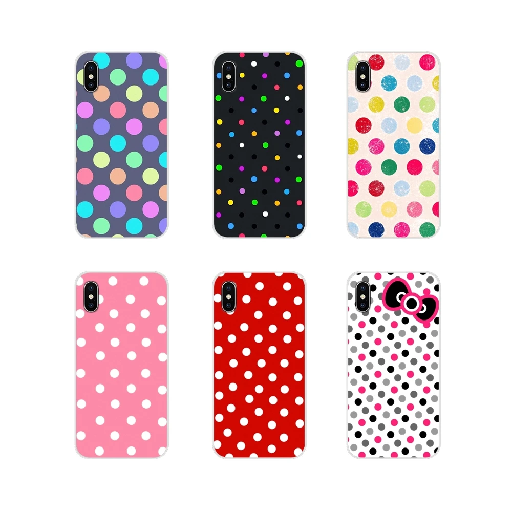 Чехол из ТПУ в черный и белый горошек для Huawei G7 G8 P7 P8 P9 P10 P20 P30 Lite Mini Pro P Smart Plus 2017 2018