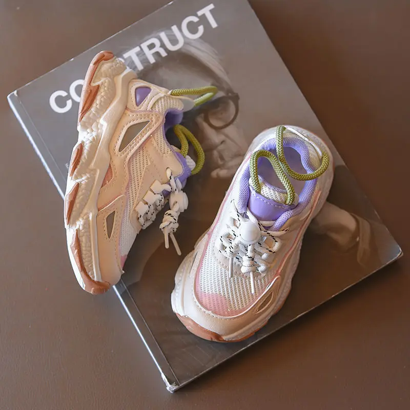 

Spring Autumn Kids Shoe Fashion Mesh Sneakers For Boys Girls Comfortable Soft Sole Sport Shoes Children Breathable Running Shoes