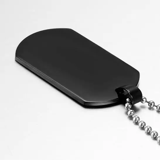 

LOOKER Dog Tag Stainless Steel Pendant Necklace Military Soldiers Metal Wholesale Pendant Necklaces Three Colors Available