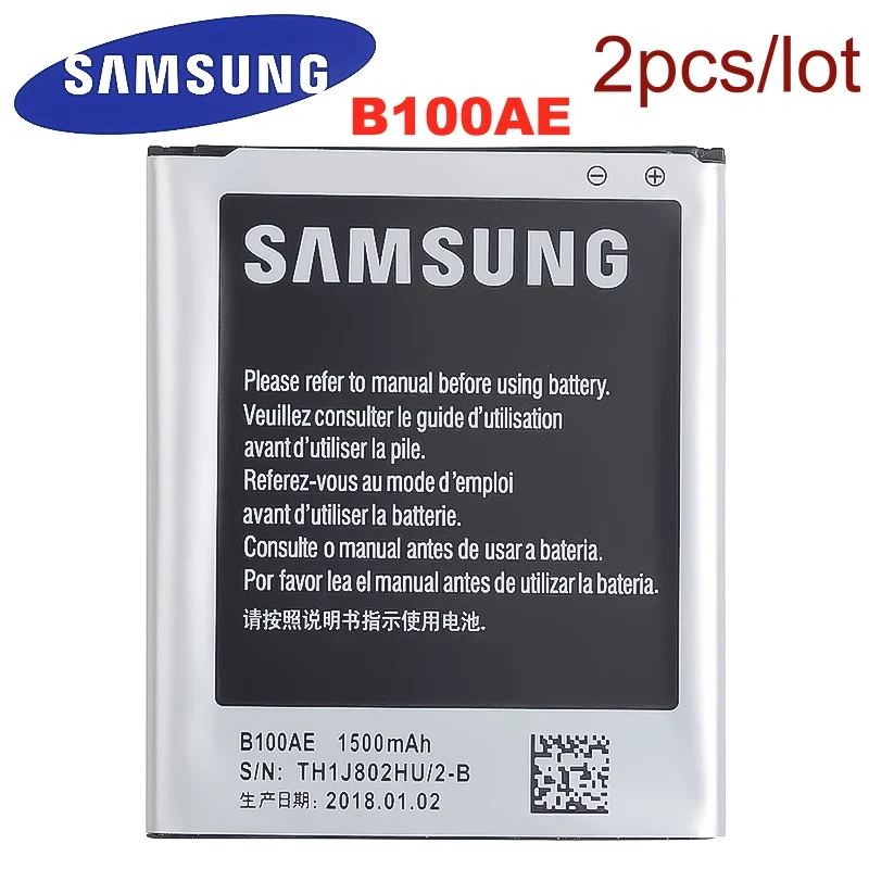 2 шт./лот SAMSUNGBattery B100AE для телефона Galaxy Ace 3 S7898 S7278 S7272 S7568i i679 S7270 S7262 i699i G313H