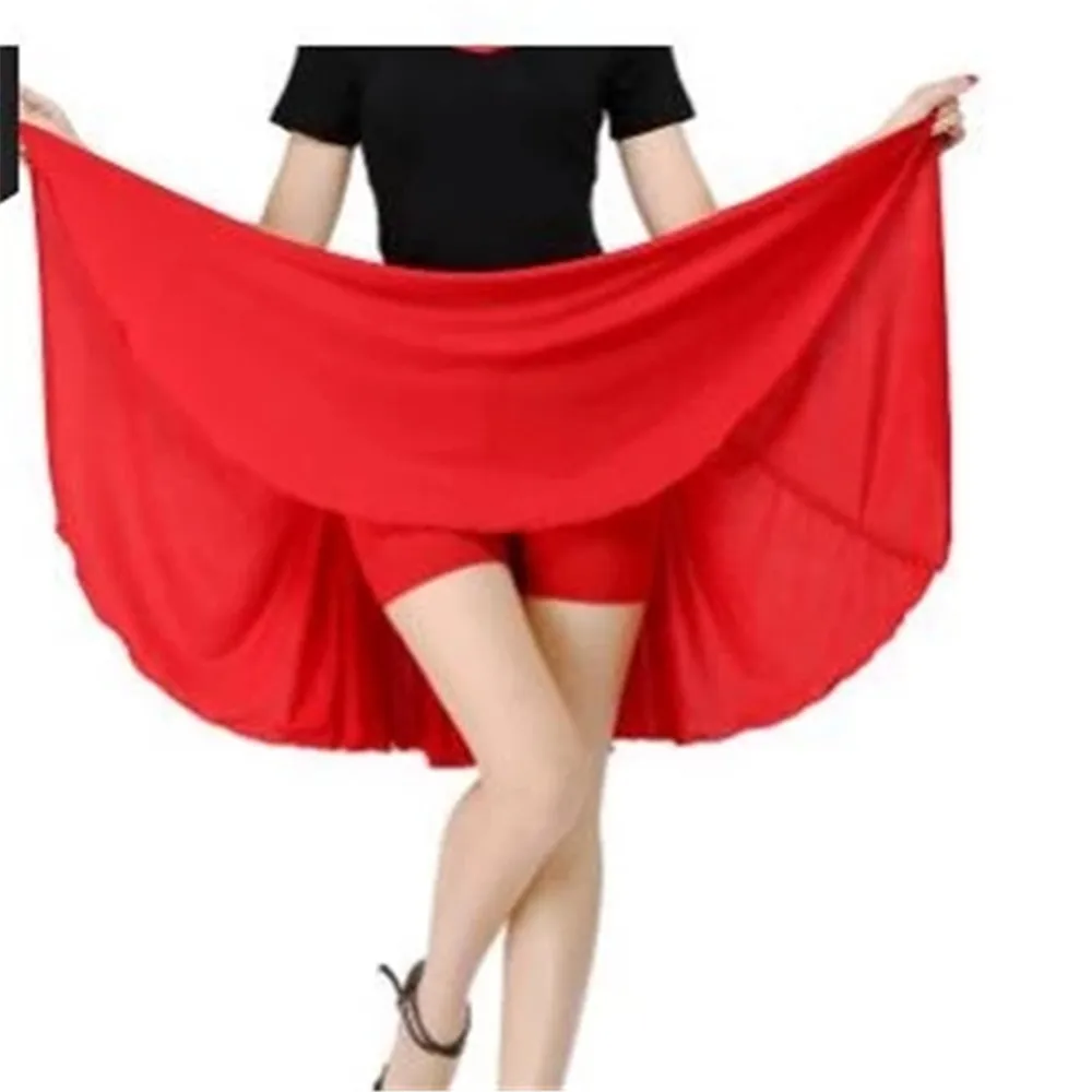 

Юбка женская плиссированная однотонная, модная юбка для латинских танцев, квадратная, ярких цветов, 1 шт./лот, на лето