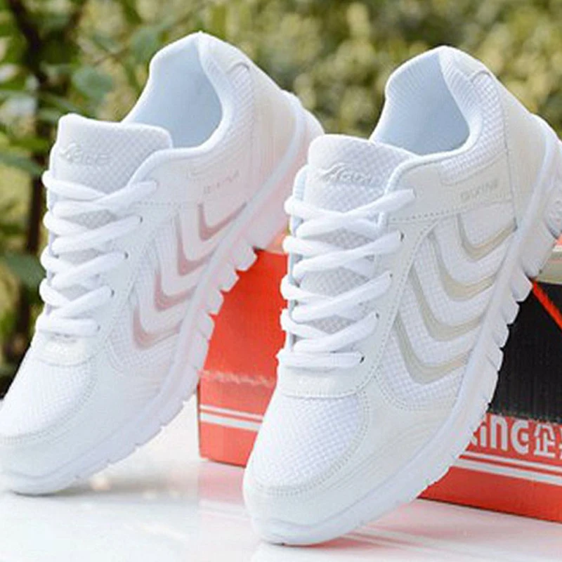 Vulcanized Shoes 2020 New Fashion Fast Ship Breathable Mesh Men Lace-up Comfortable Casual Sneakers Plus Size | Обувь