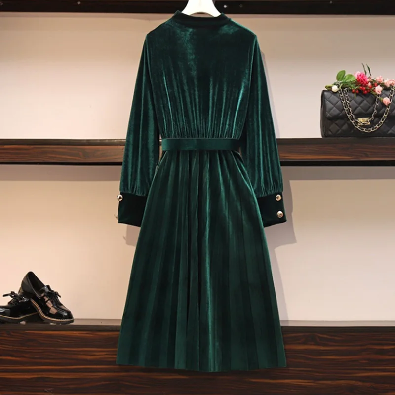 Для женщин Элегантные Бархатные вечерние Платье черного цвета с длинными