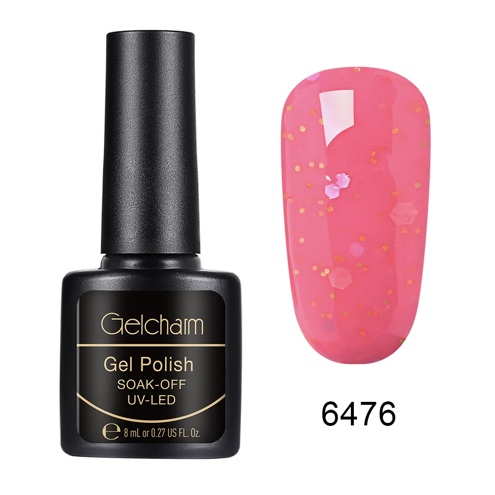Gelcharm 8 мл сыр конфеты УФ-гель для ногтей используется с молочного цвета гель лак Полупостоянный все для маникюра дизайн ногтей гель - Цвет: 6476