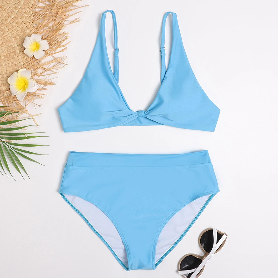 

High Waist Bikini 2021 Sexy Swimsuit Women Swimwear Female High Cut Bikinis Set Swimming for Bathing Suit Women's Biquini Wear