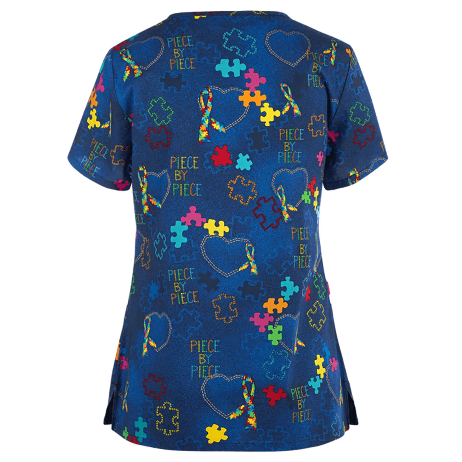 Женский топ с коротким рукавом и V образным вырезом|Униформа медсестры| |