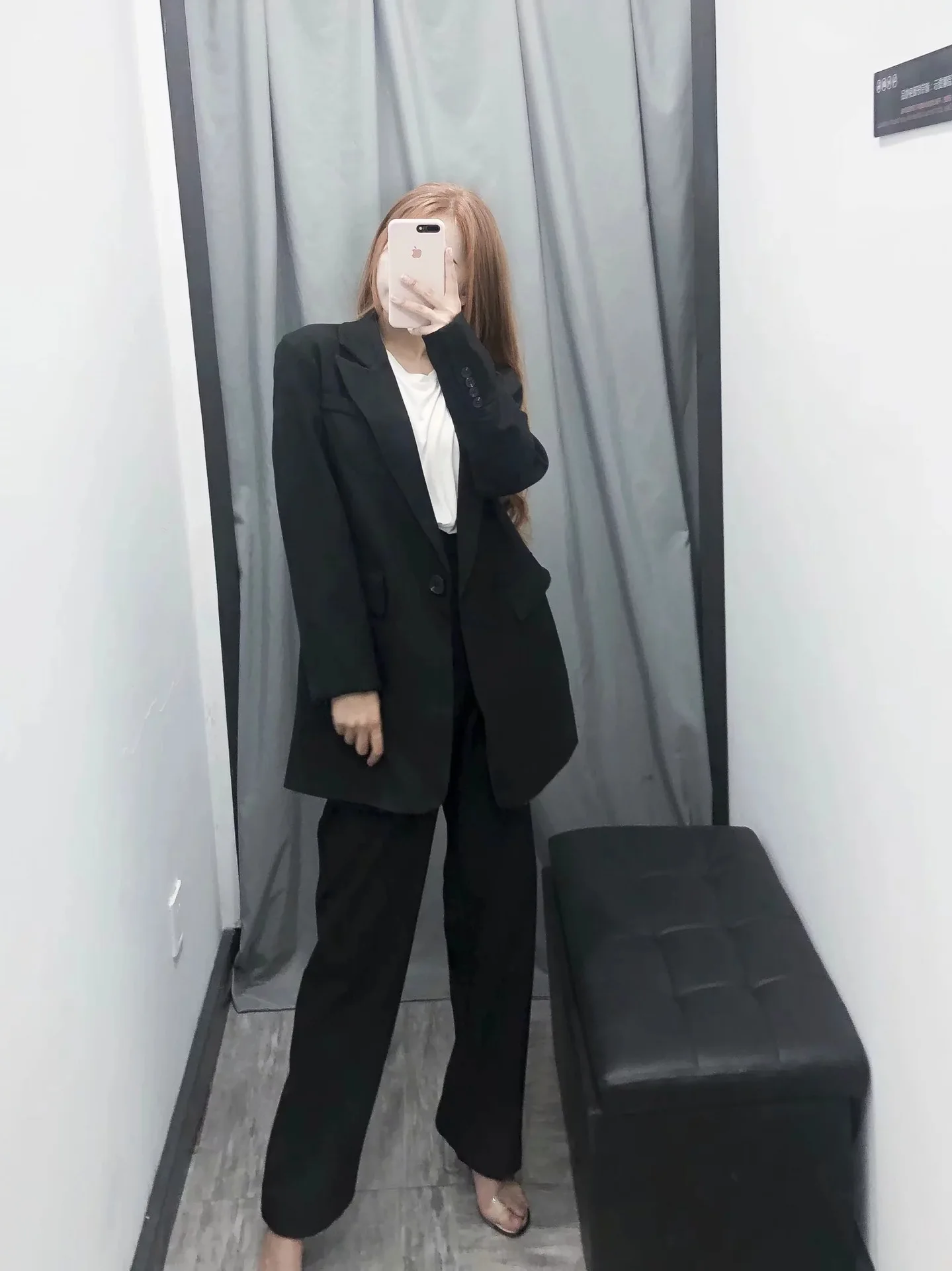 

Black Women Suit Two Piece Set 2020 Autumn Elegant Female Long sleeve Blazer Suit Jacket + Pencil Pants Women Suits Office Sets