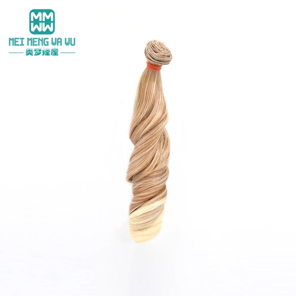 1 шт. 15 см * 100 завитые коричневые золотистые черные хаки куклы BJD парики для 1/3 1/4 |