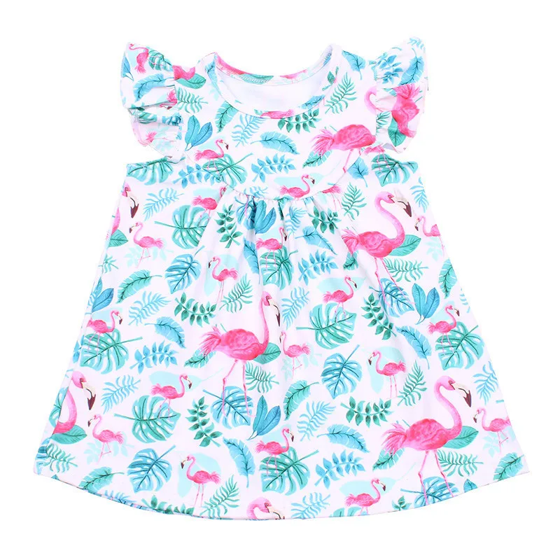 Детская одежда детские топы рубашка с цветочным принтом страуса для девочек из